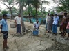 Foundation stone was put by head master of primary school